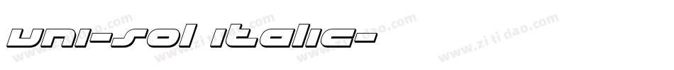 uni-sol italic字体转换